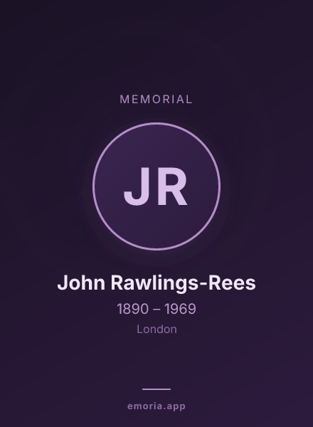 Memorial portrait of John Rawlings-Rees