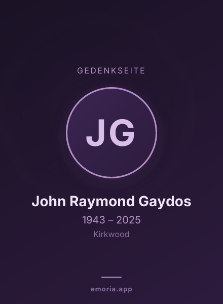 Gedenkportrait von John Raymond Gaydos