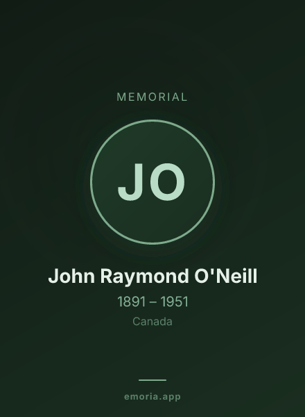 Memorial portrait of John Raymond O'Neill