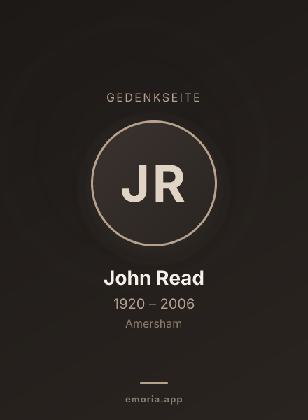 Gedenkportrait von John Read