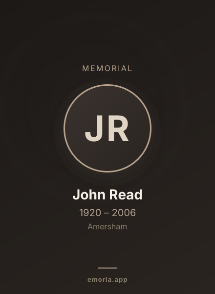 Memorial portrait of John Read