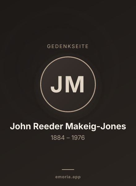 Gedenkportrait von John Reeder Makeig-Jones