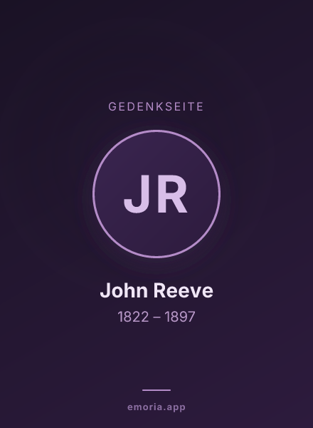 Gedenkportrait von John Reeve