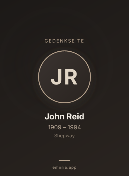 Gedenkportrait von John Reid
