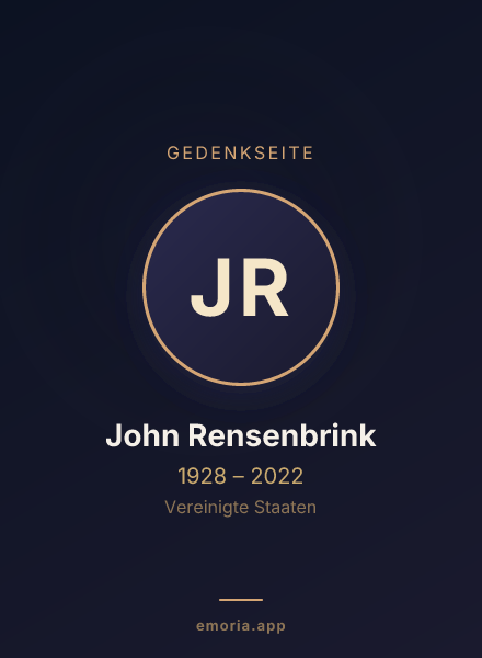 Gedenkportrait von John Rensenbrink