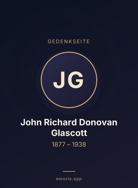Gedenkportrait von John Richard Donovan Glascott