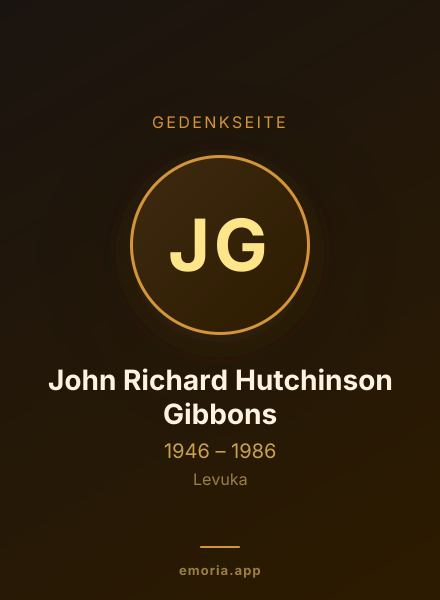 Gedenkportrait von John Richard Hutchinson Gibbons