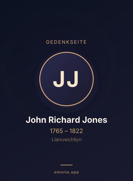 Gedenkportrait von John Richard Jones