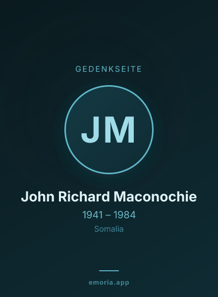Gedenkportrait von John Richard Maconochie