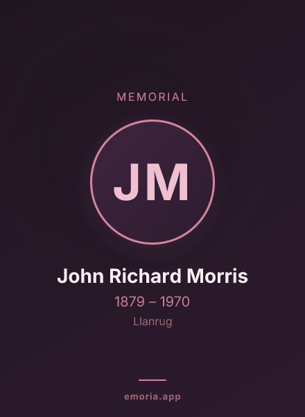 Memorial portrait of John Richard Morris