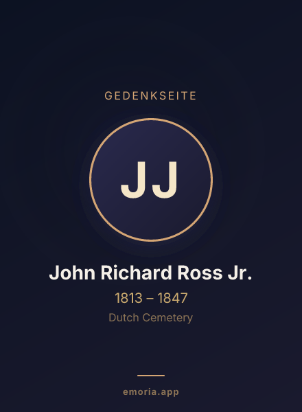 Gedenkportrait von John Richard Ross Jr.