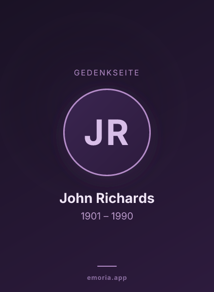 Gedenkportrait von John Richards
