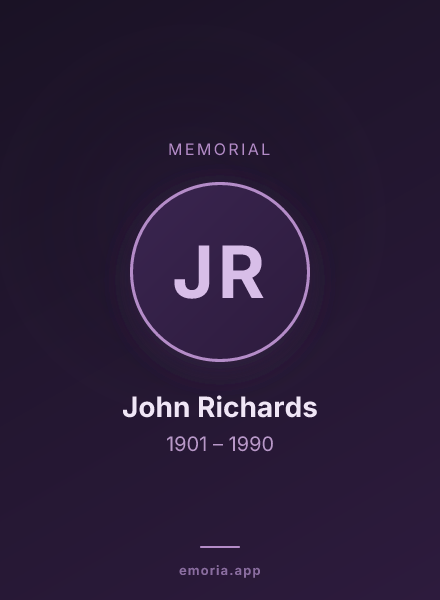 Memorial portrait of John Richards