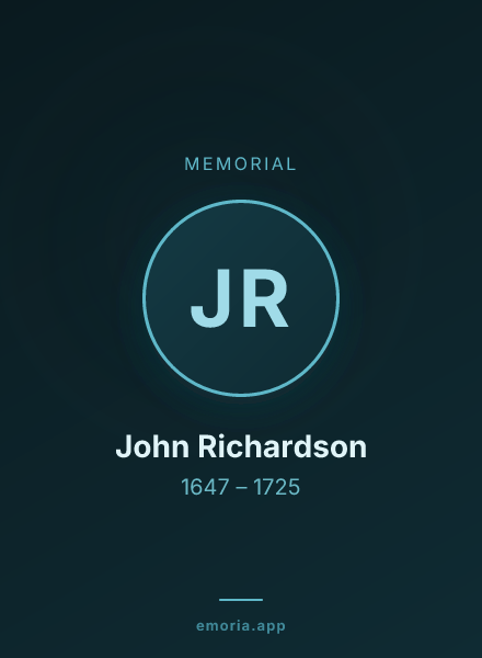Memorial portrait of John Richardson