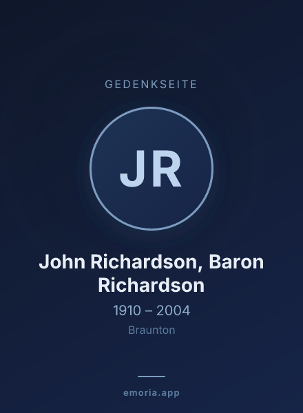 Gedenkportrait von John Richardson, Baron Richardson
