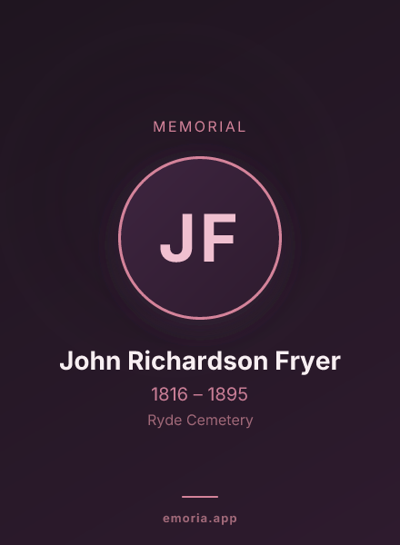 Memorial portrait of John Richardson Fryer