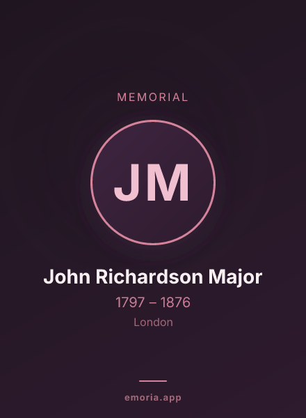 Memorial portrait of John Richardson Major