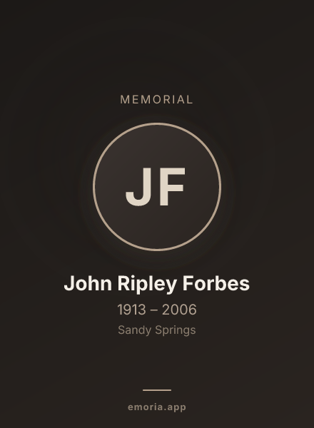 Memorial portrait of John Ripley Forbes