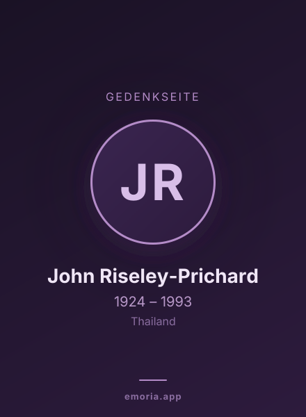 Gedenkportrait von John Riseley-Prichard
