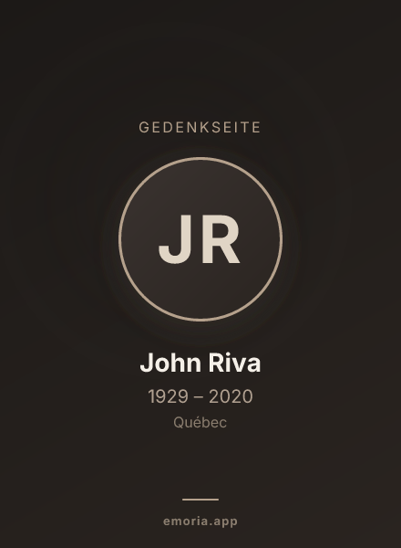 Gedenkportrait von John Riva