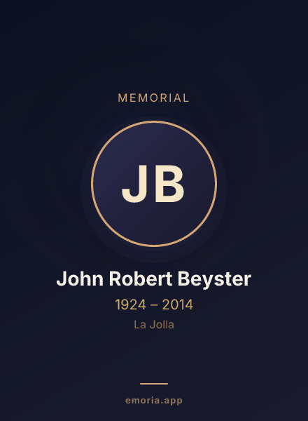 Memorial portrait of John Robert Beyster