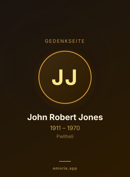 Gedenkportrait von John Robert Jones