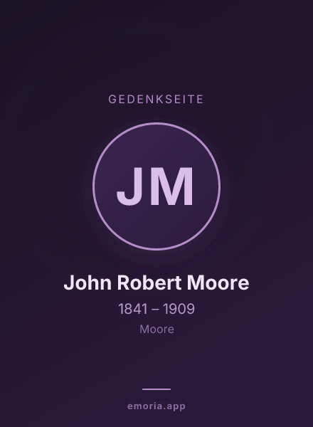 Gedenkportrait von John Robert Moore