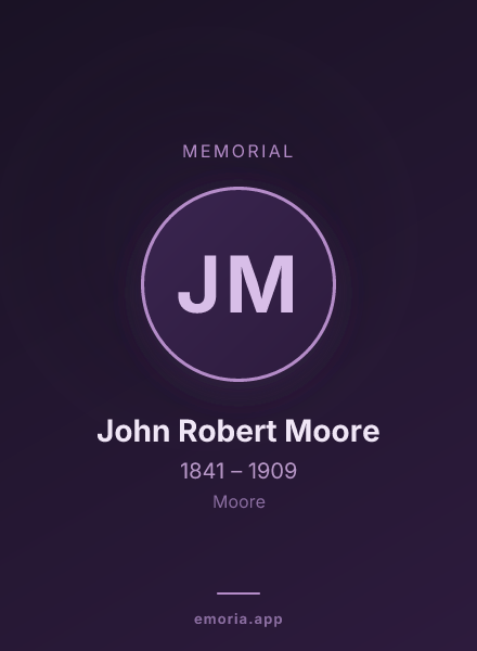 Memorial portrait of John Robert Moore