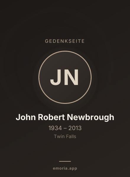 Gedenkportrait von John Robert Newbrough