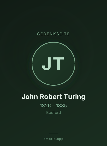 Gedenkportrait von John Robert Turing