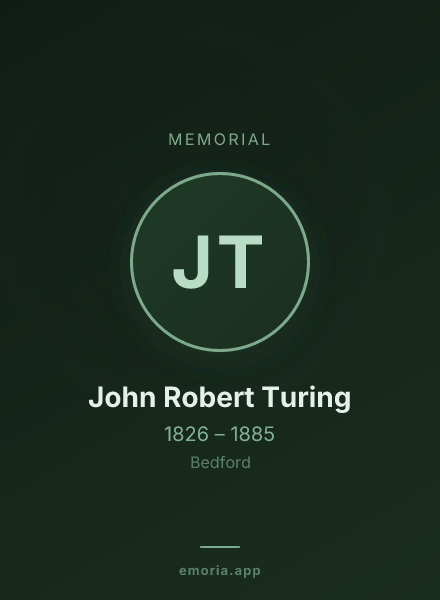 Memorial portrait of John Robert Turing