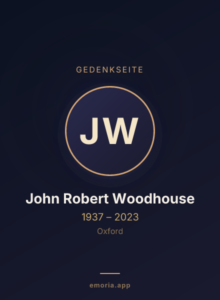 Gedenkportrait von John Robert Woodhouse