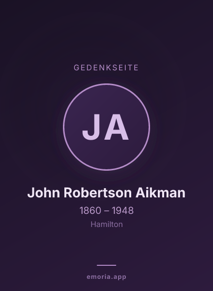 Gedenkportrait von John Robertson Aikman