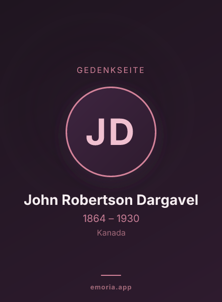 Gedenkportrait von John Robertson Dargavel