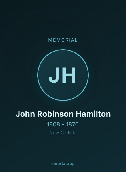 Memorial portrait of John Robinson Hamilton