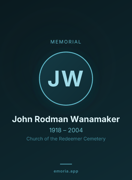 Memorial portrait of John Rodman Wanamaker