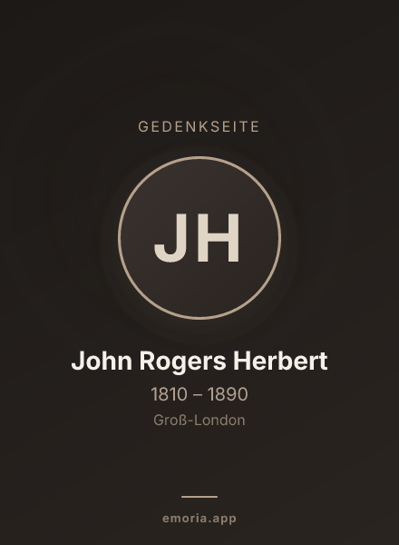 Gedenkportrait von John Rogers Herbert