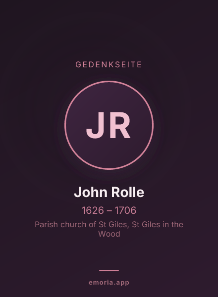 Gedenkportrait von John Rolle