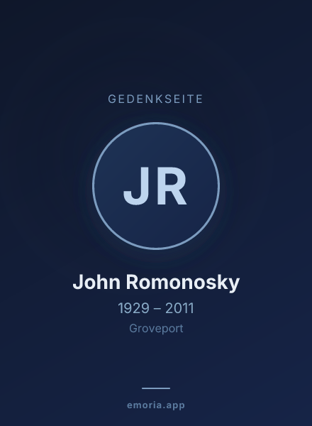 Gedenkportrait von John Romonosky