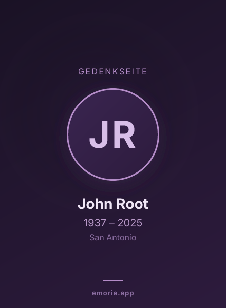 Gedenkportrait von John Root