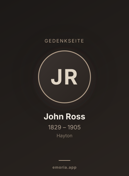 Gedenkportrait von John Ross
