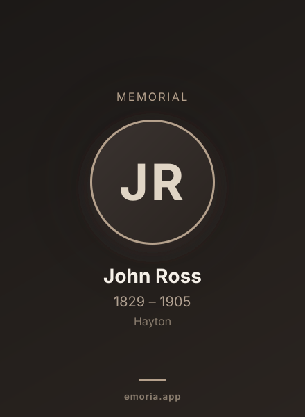 Memorial portrait of John Ross
