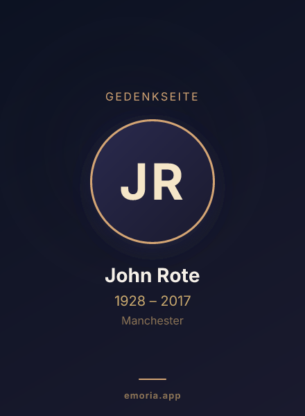 Gedenkportrait von John Rote