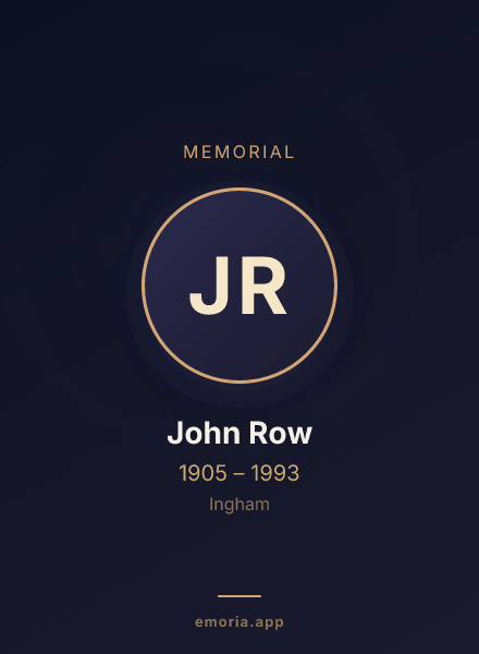 Memorial portrait of John Row