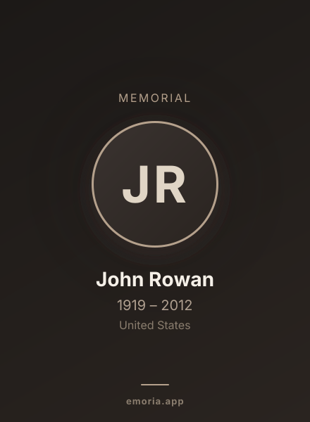 Memorial portrait of John Rowan