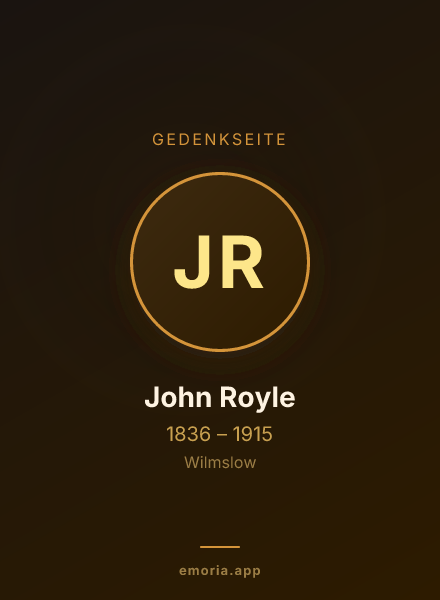 Gedenkportrait von John Royle