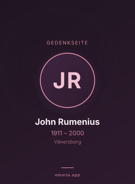 Gedenkportrait von John Rumenius