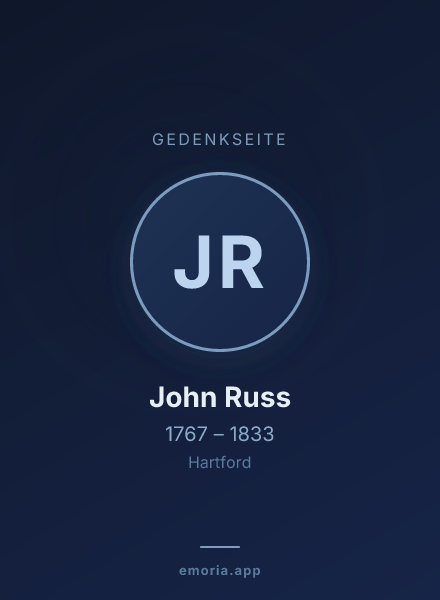 Gedenkportrait von John Russ