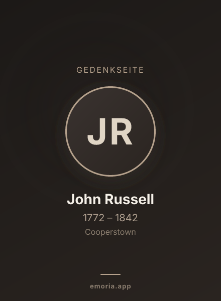 Gedenkportrait von John Russell