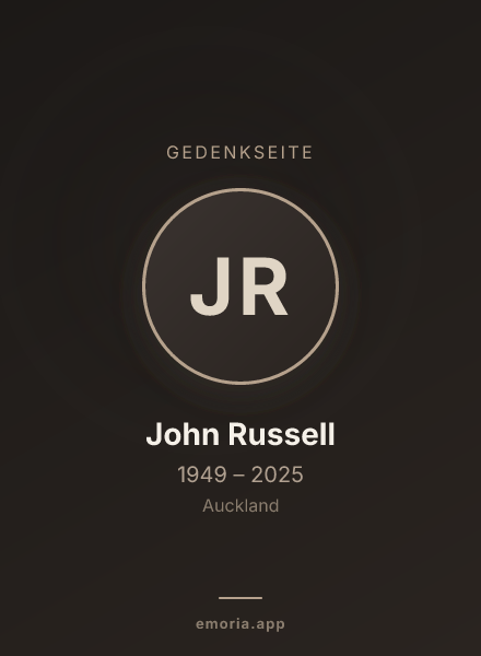 Gedenkportrait von John Russell